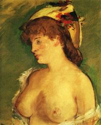 Edouard Manet Blonde Woman with Naked Breasts Germany oil painting art